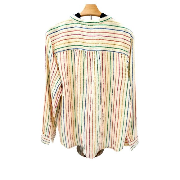 Gap Button Down Crinkle Gauze Lined womens Shirt - Picture 4 of 4